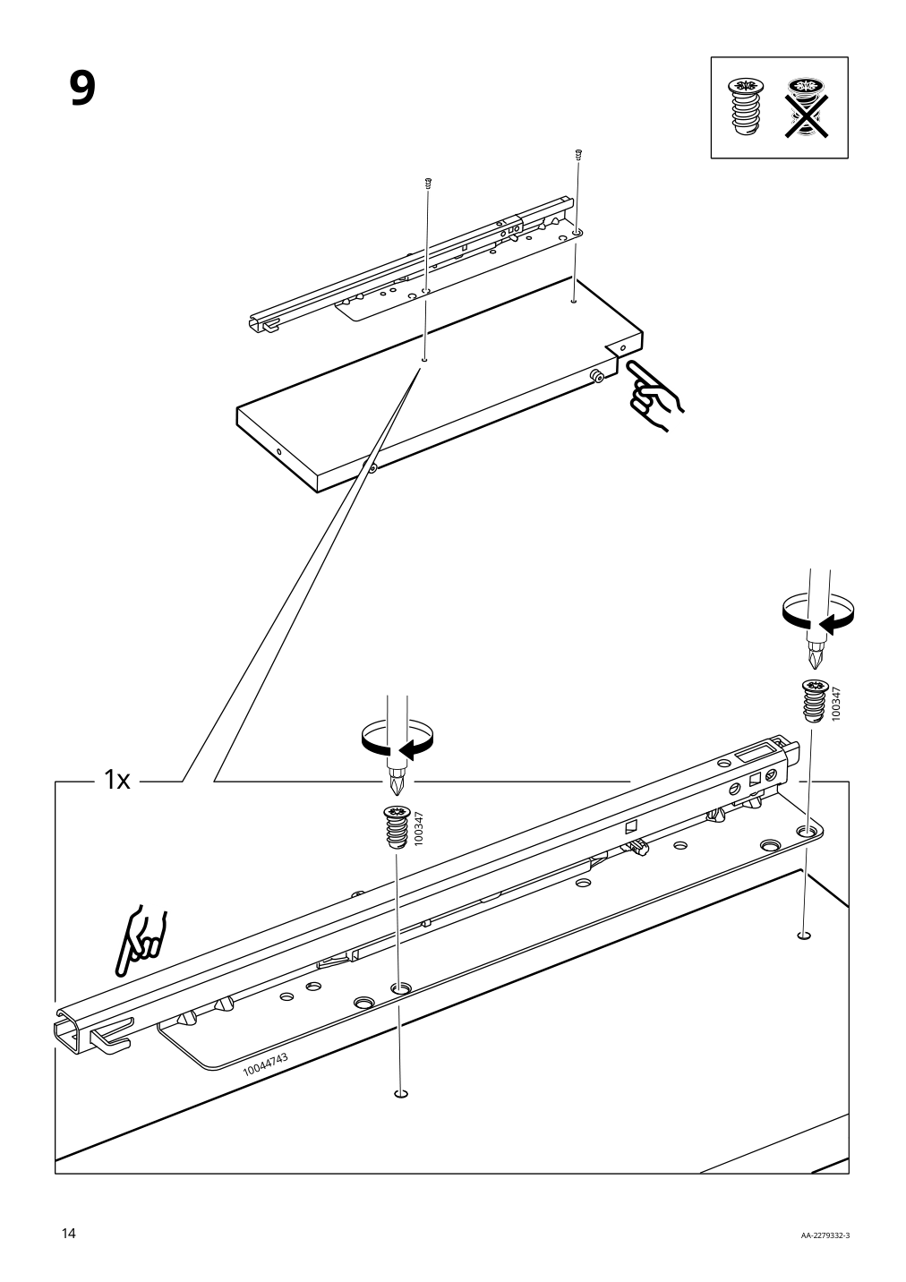 Assembly instructions for IKEA Idanaes sideboard dark brown stained | Page 14 - IKEA IDANÄS sideboard 504.960.22