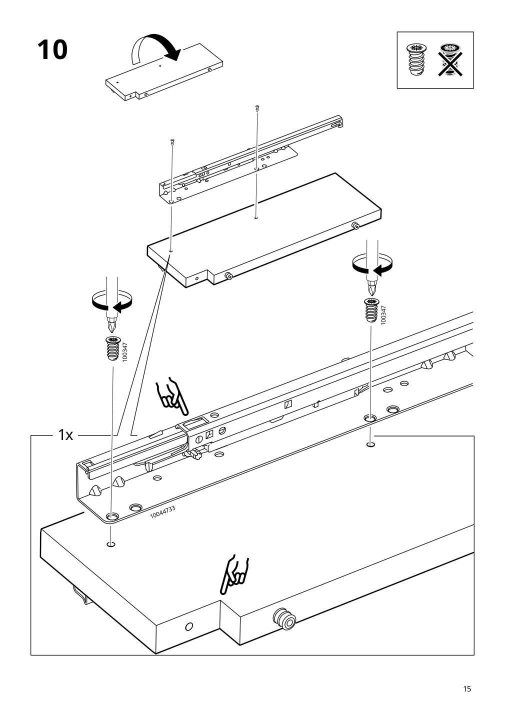 Assembly instructions for IKEA Idanaes sideboard dark brown stained | Page 15 - IKEA IDANÄS sideboard 504.960.22