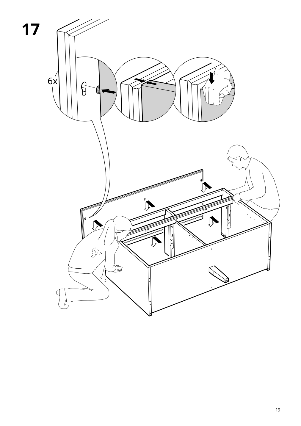 Assembly instructions for IKEA Idanaes sideboard white | Page 19 - IKEA IDANÄS sideboard 804.960.25