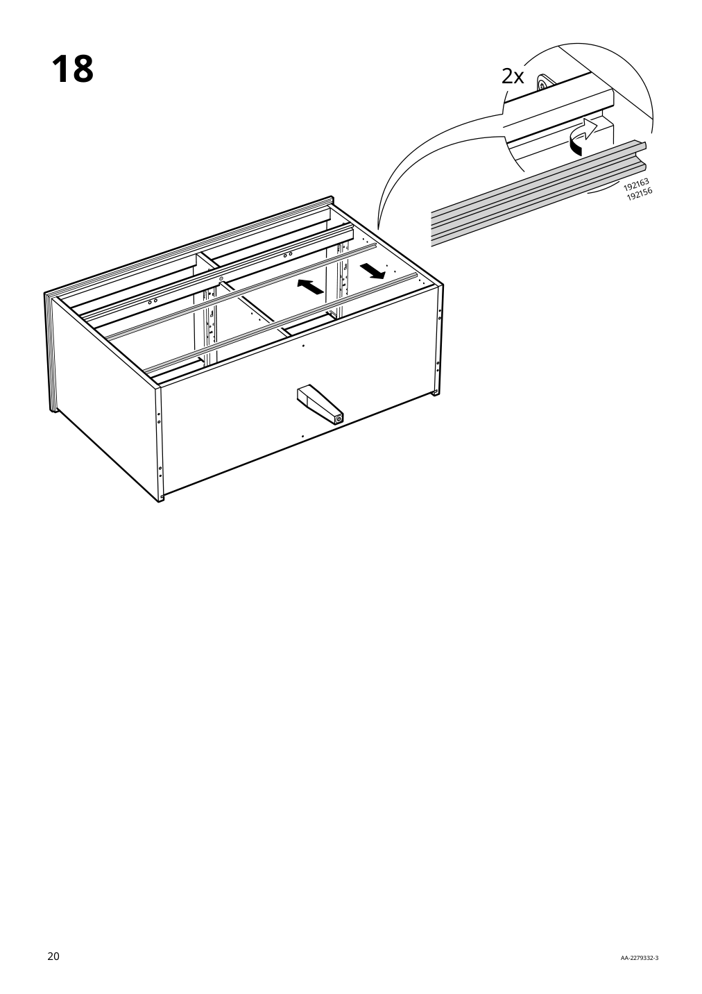 Assembly instructions for IKEA Idanaes sideboard white | Page 20 - IKEA IDANÄS sideboard 804.960.25