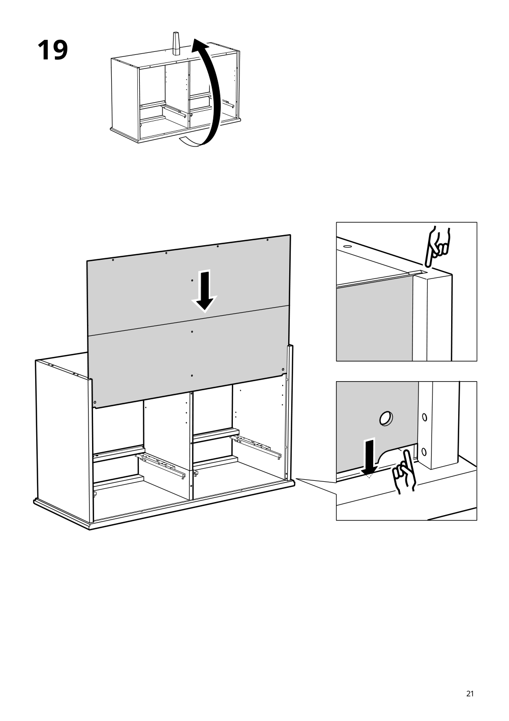 Assembly instructions for IKEA Idanaes sideboard dark brown stained | Page 21 - IKEA IDANÄS sideboard 504.960.22