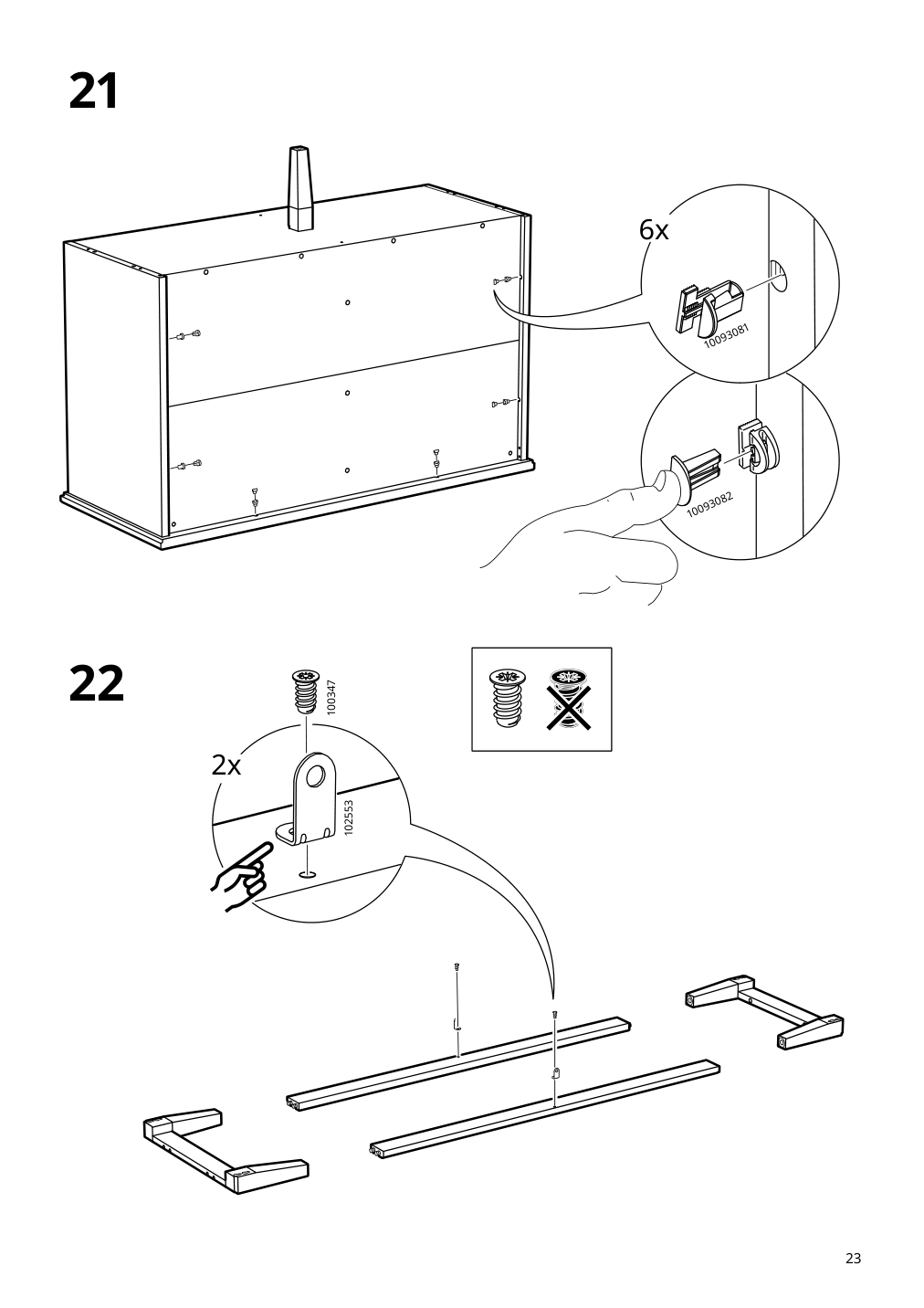 Assembly instructions for IKEA Idanaes sideboard white | Page 23 - IKEA IDANÄS sideboard 804.960.25