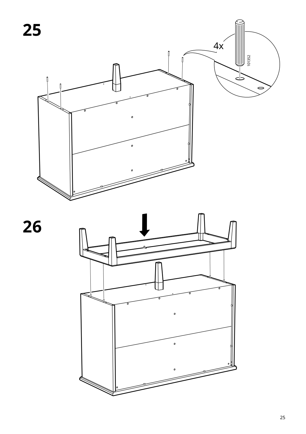 Assembly instructions for IKEA Idanaes sideboard dark brown stained | Page 25 - IKEA IDANÄS sideboard 504.960.22