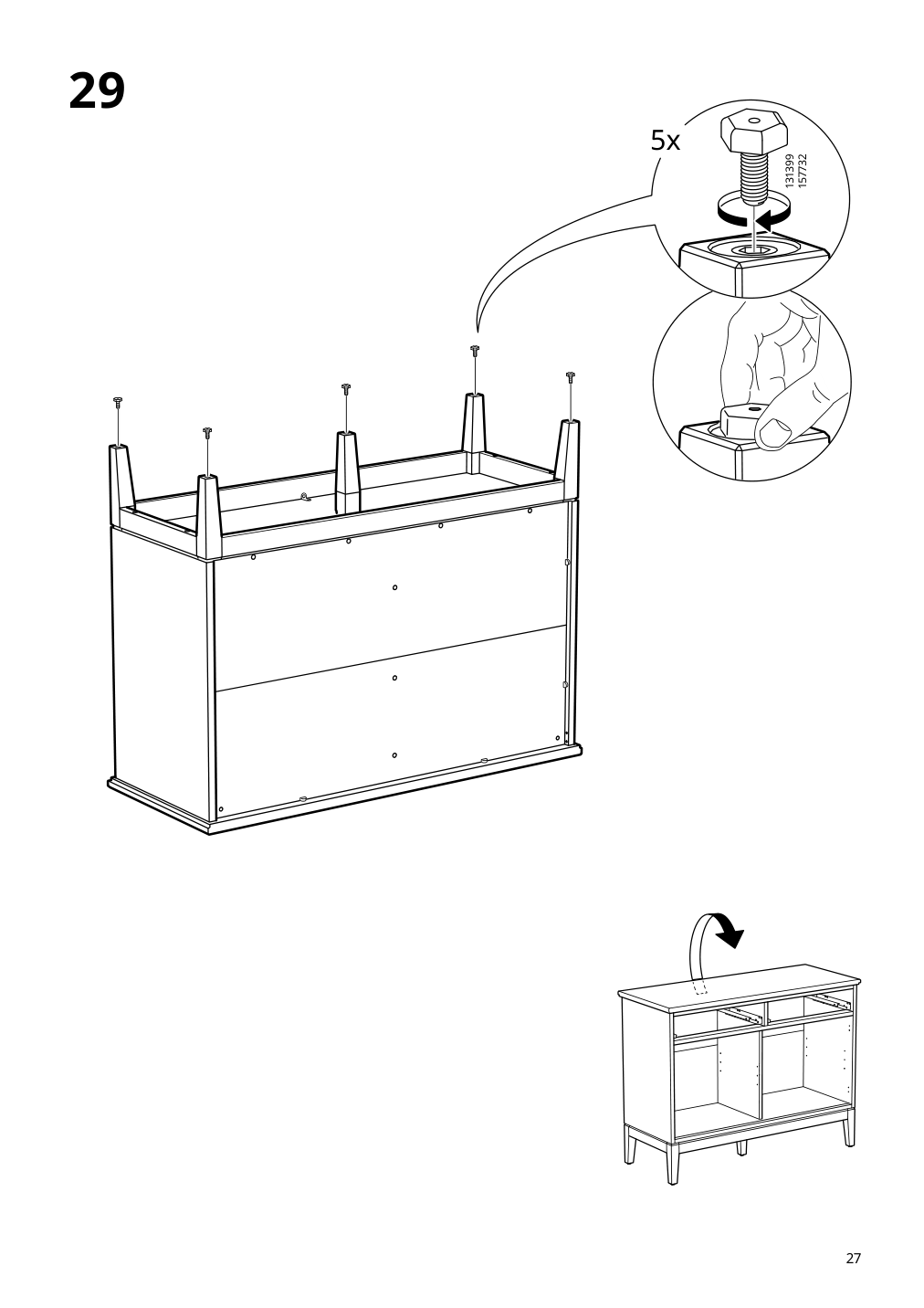 Assembly instructions for IKEA Idanaes sideboard dark brown stained | Page 27 - IKEA IDANÄS sideboard 504.960.22