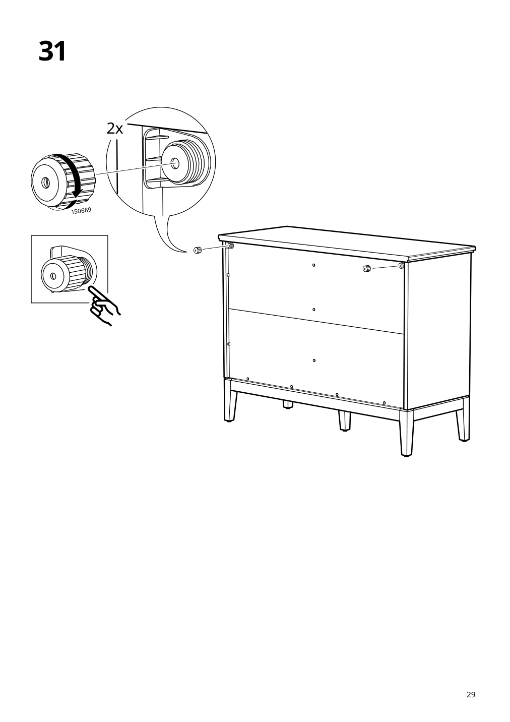 Assembly instructions for IKEA Idanaes sideboard dark brown stained | Page 29 - IKEA IDANÄS sideboard 504.960.22