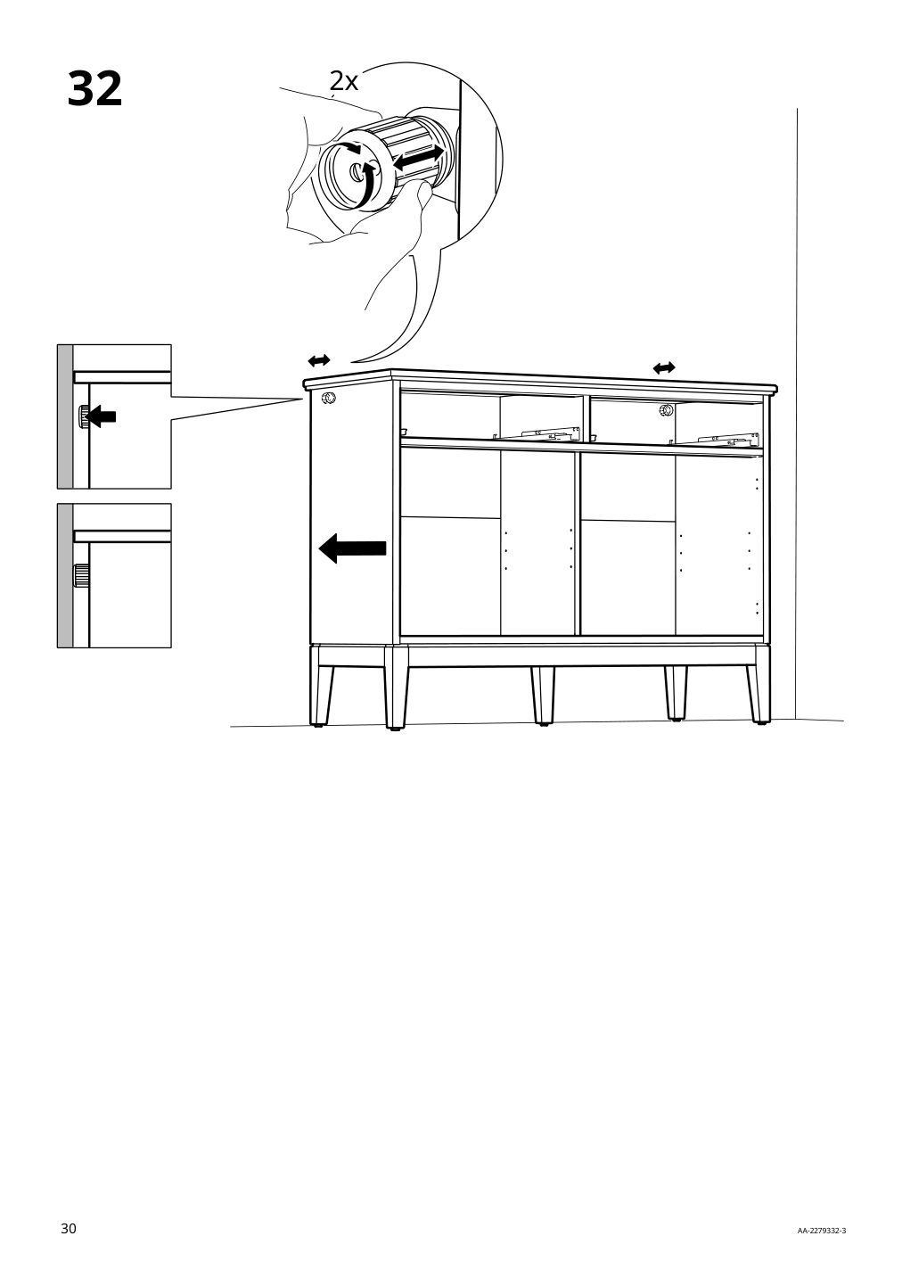 Assembly instructions for IKEA Idanaes sideboard dark brown stained | Page 30 - IKEA IDANÄS sideboard 504.960.22