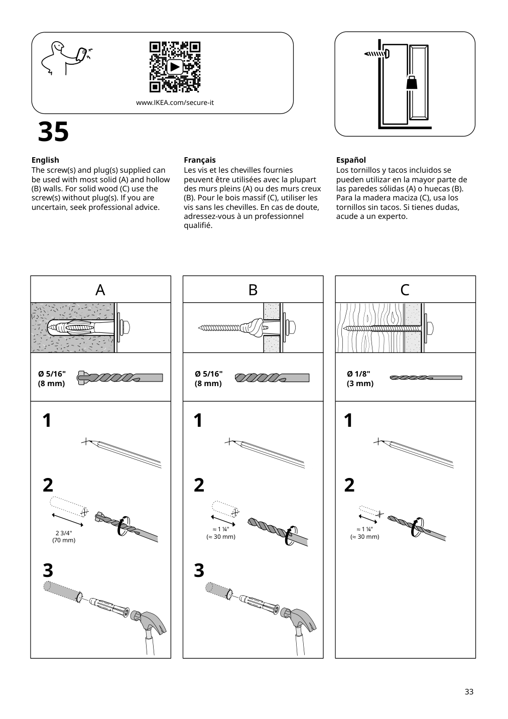 Assembly instructions for IKEA Idanaes sideboard dark brown stained | Page 33 - IKEA IDANÄS sideboard 504.960.22