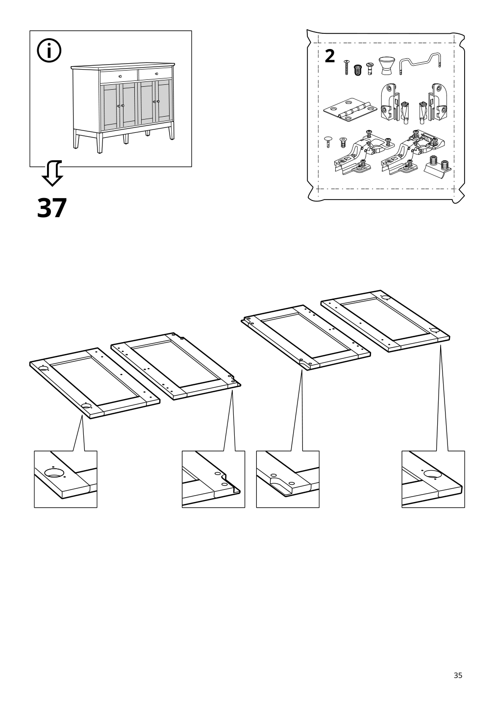 Assembly instructions for IKEA Idanaes sideboard dark brown stained | Page 35 - IKEA IDANÄS sideboard 504.960.22