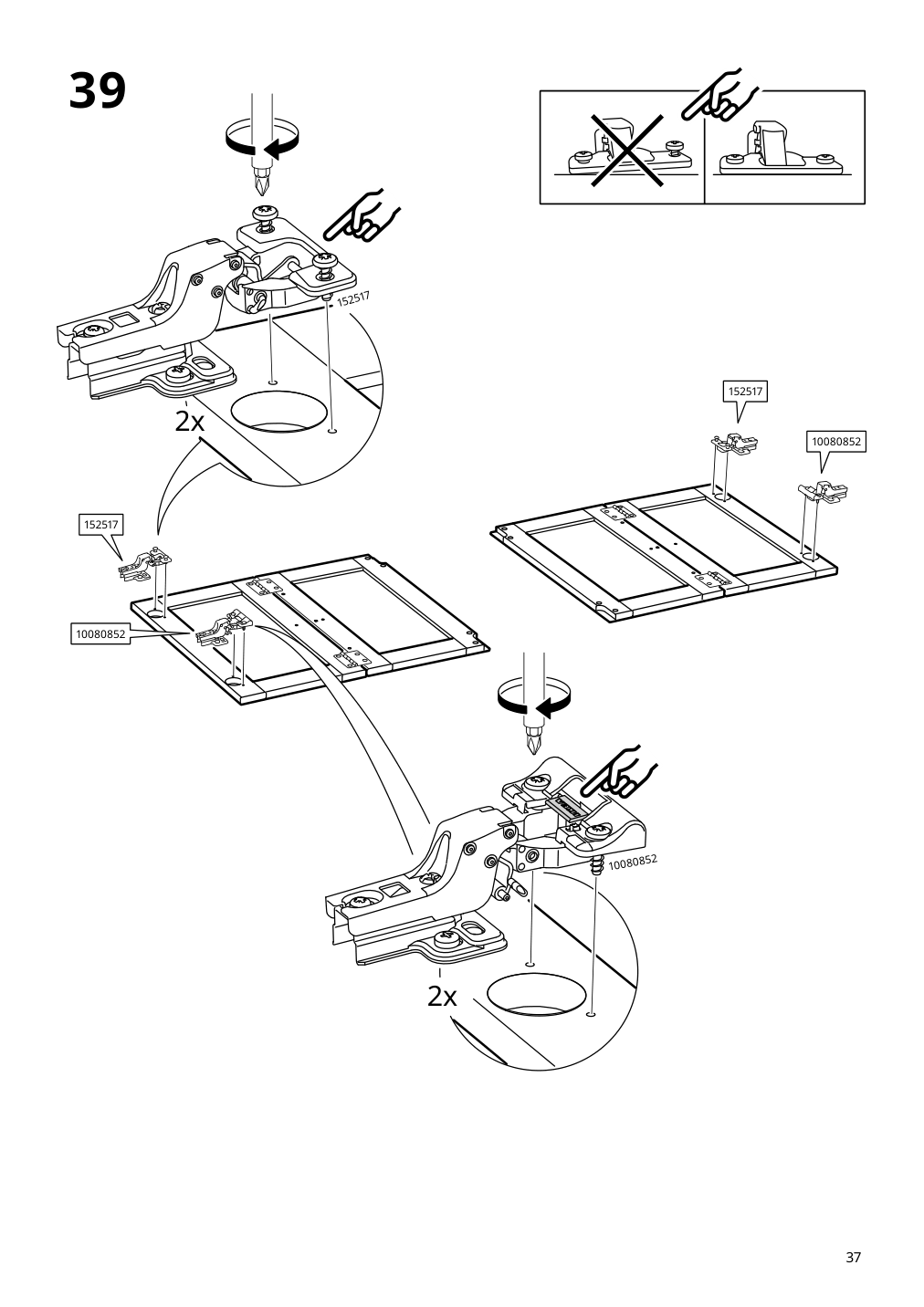 Assembly instructions for IKEA Idanaes sideboard dark brown stained | Page 37 - IKEA IDANÄS sideboard 504.960.22