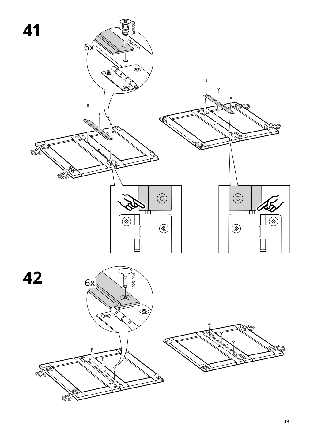 Assembly instructions for IKEA Idanaes sideboard white | Page 39 - IKEA IDANÄS sideboard 804.960.25