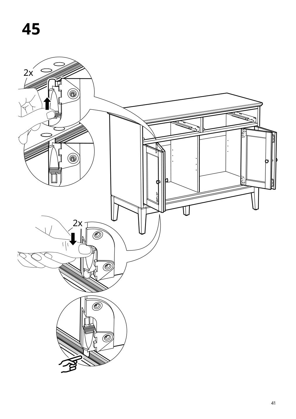 Assembly instructions for IKEA Idanaes sideboard white | Page 41 - IKEA IDANÄS sideboard 804.960.25