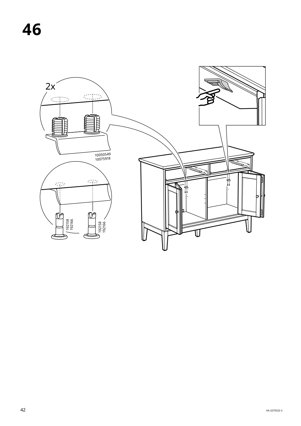 Assembly instructions for IKEA Idanaes sideboard white | Page 42 - IKEA IDANÄS sideboard 804.960.25