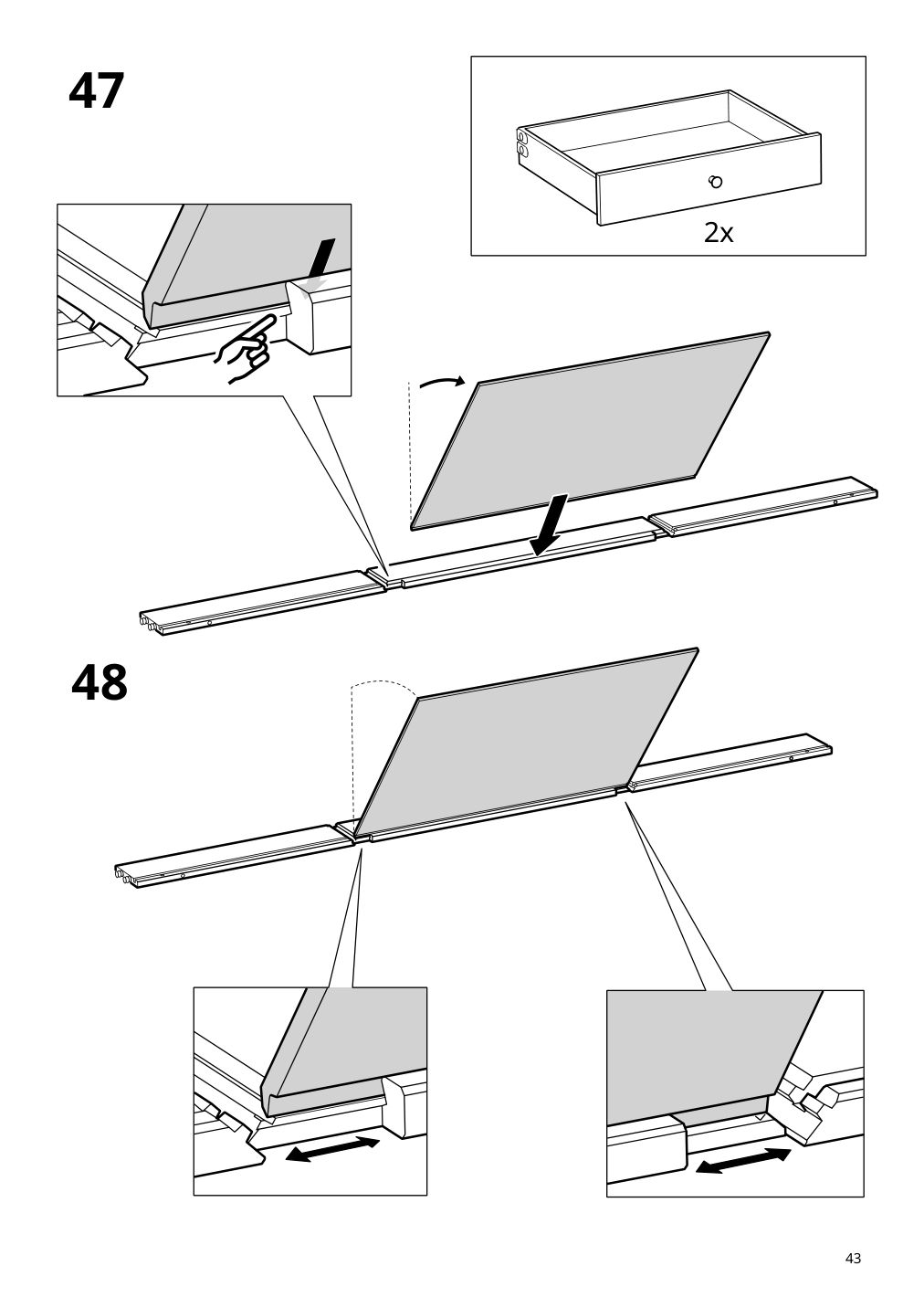 Assembly instructions for IKEA Idanaes sideboard dark brown stained | Page 43 - IKEA IDANÄS sideboard 504.960.22