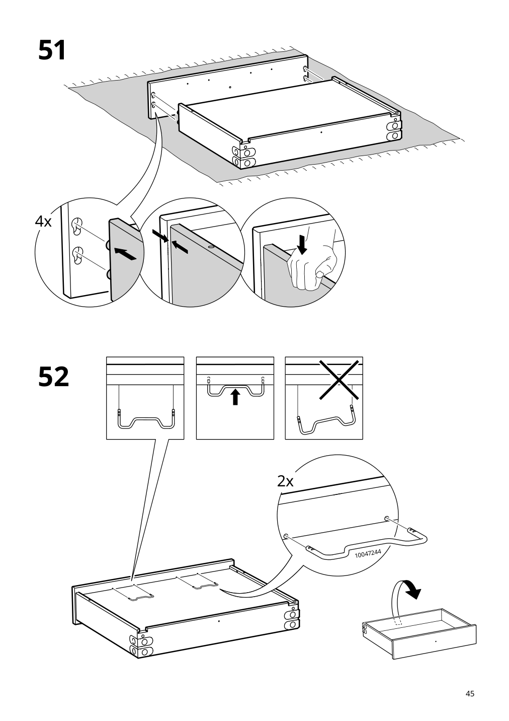 Assembly instructions for IKEA Idanaes sideboard dark brown stained | Page 45 - IKEA IDANÄS sideboard 504.960.22