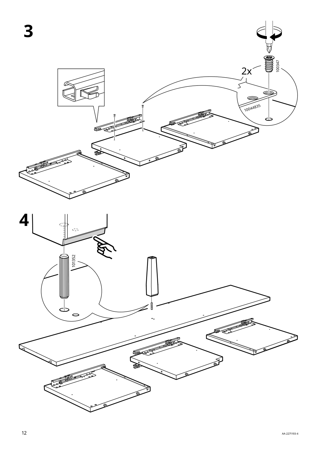 Assembly instructions for IKEA Idanaes tv unit dark brown stained | Page 12 - IKEA IDANÄS TV storage combination 394.373.31