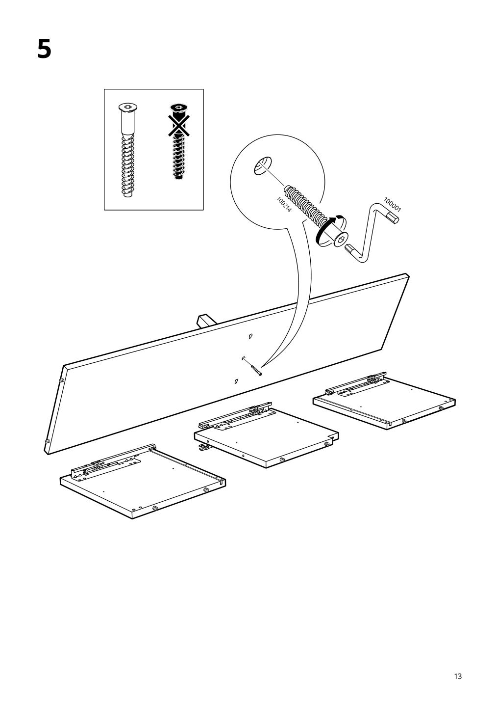 Assembly instructions for IKEA Idanaes tv unit dark brown stained | Page 13 - IKEA IDANÄS TV unit 605.662.03