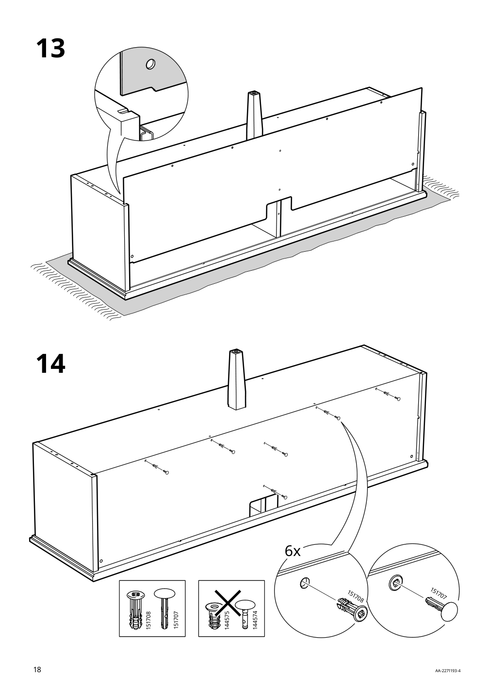 Assembly instructions for IKEA Idanaes tv unit dark brown stained | Page 18 - IKEA IDANÄS TV storage combination 795.727.27