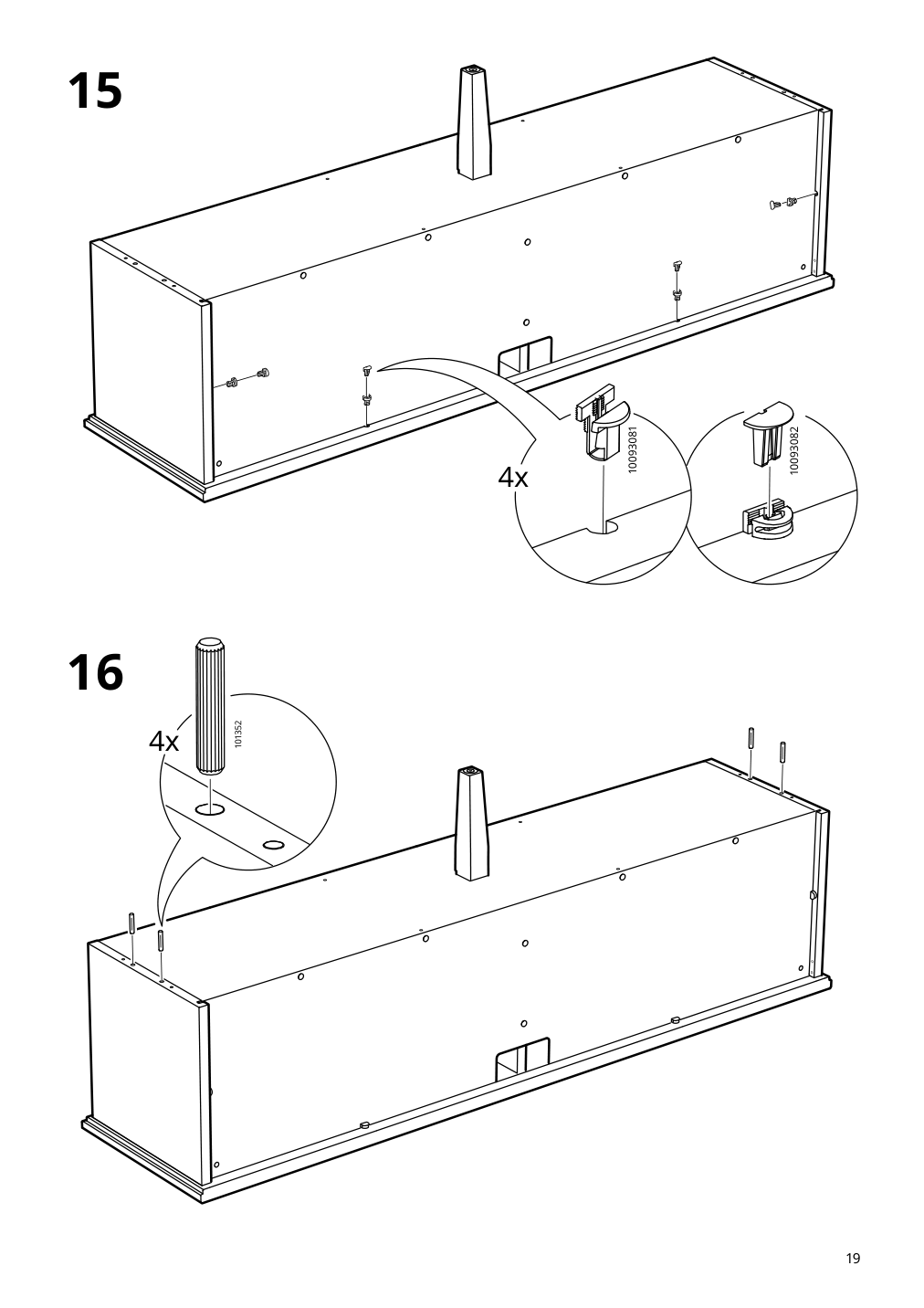 Assembly instructions for IKEA Idanaes tv unit dark brown stained | Page 19 - IKEA IDANÄS TV unit 504.878.57