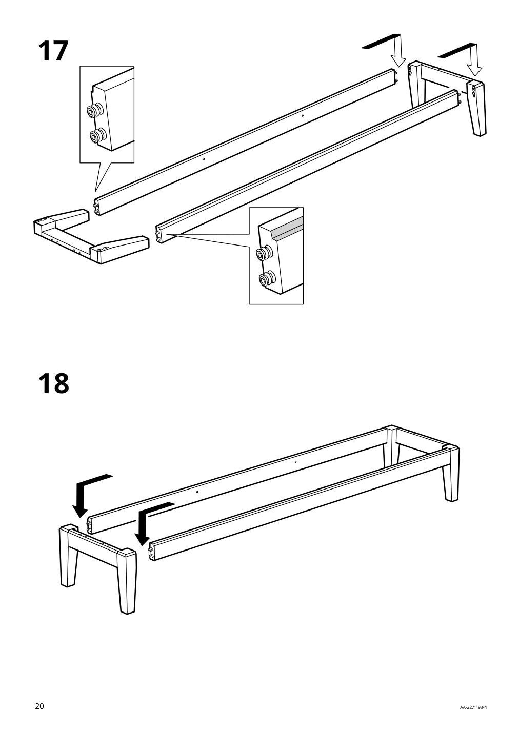 Assembly instructions for IKEA Idanaes tv unit dark brown stained | Page 20 - IKEA IDANÄS TV storage combination 795.727.27