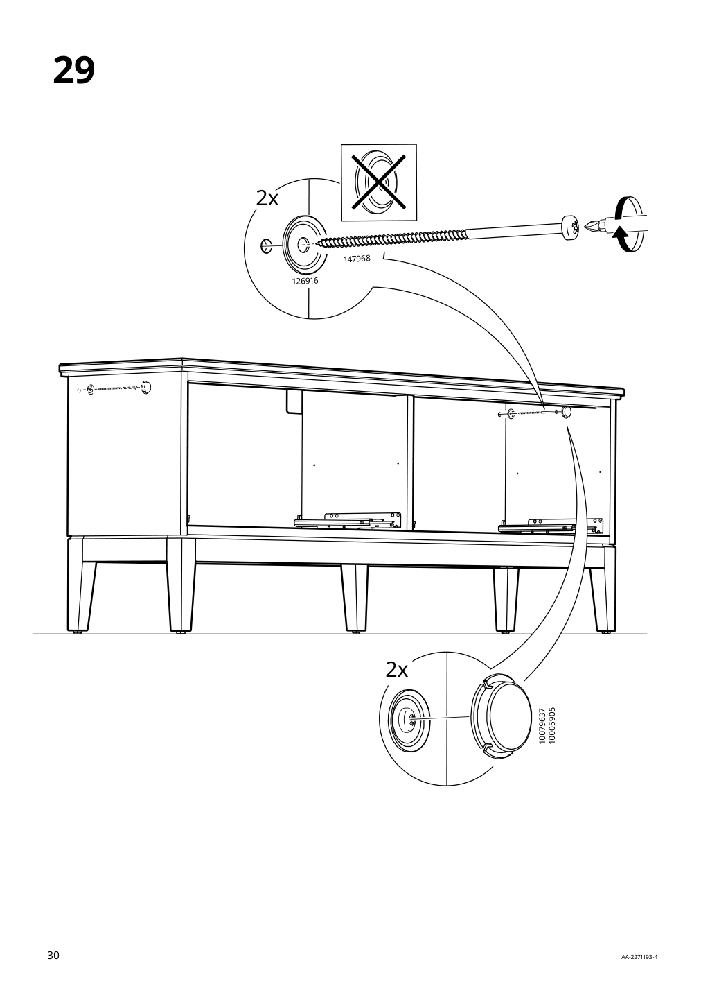 Assembly instructions for IKEA Idanaes tv unit dark brown stained | Page 30 - IKEA IDANÄS TV unit 504.878.57