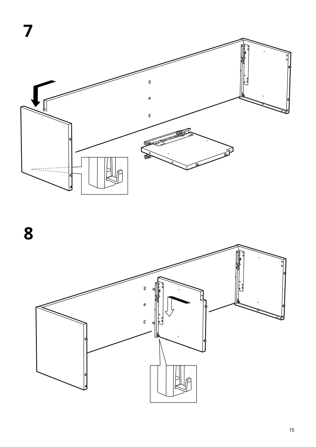 Assembly instructions for IKEA Idanaes tv unit white | Page 15 - IKEA IDANÄS TV storage combination 594.373.30