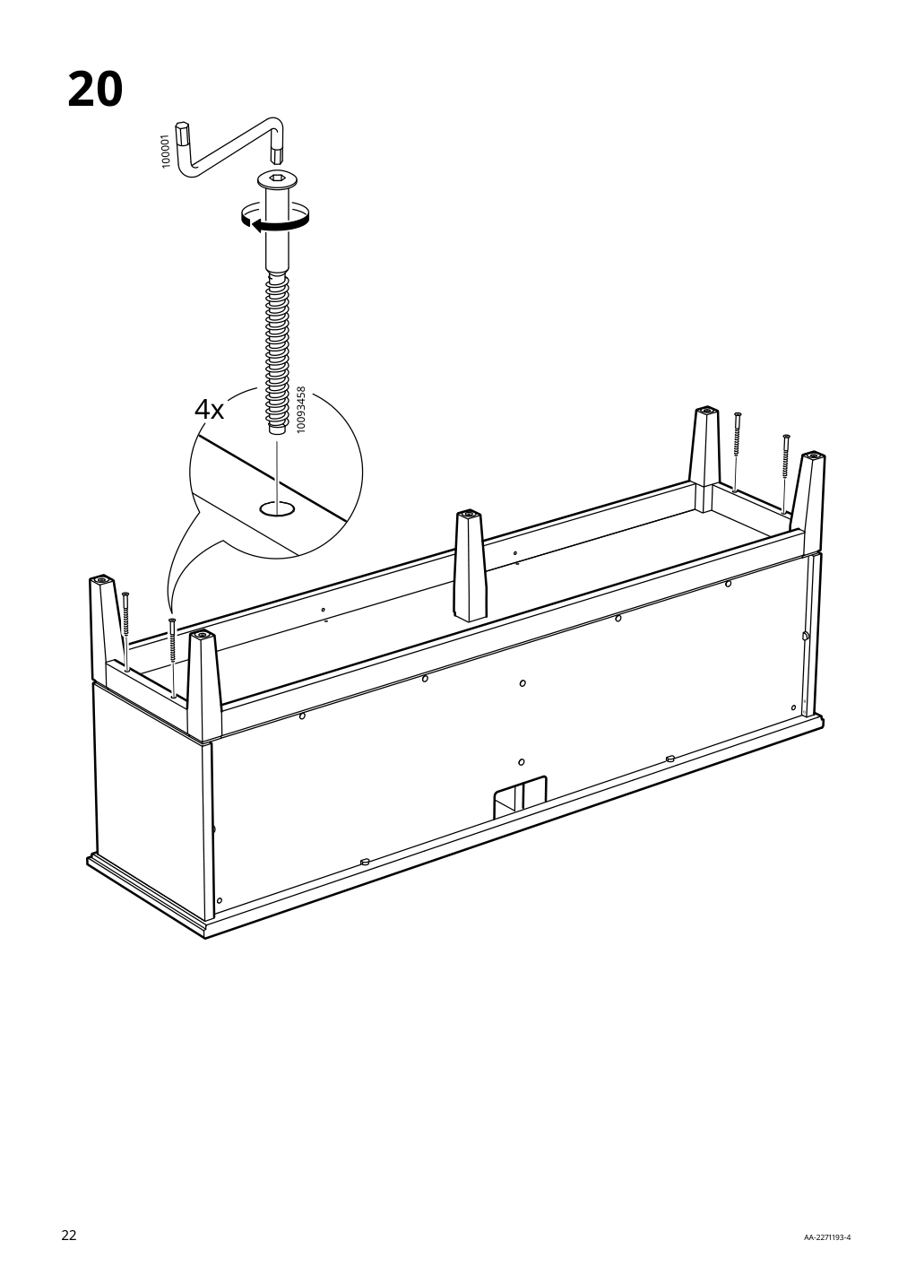 Assembly instructions for IKEA Idanaes tv unit white | Page 22 - IKEA IDANÄS TV storage combination 594.373.30