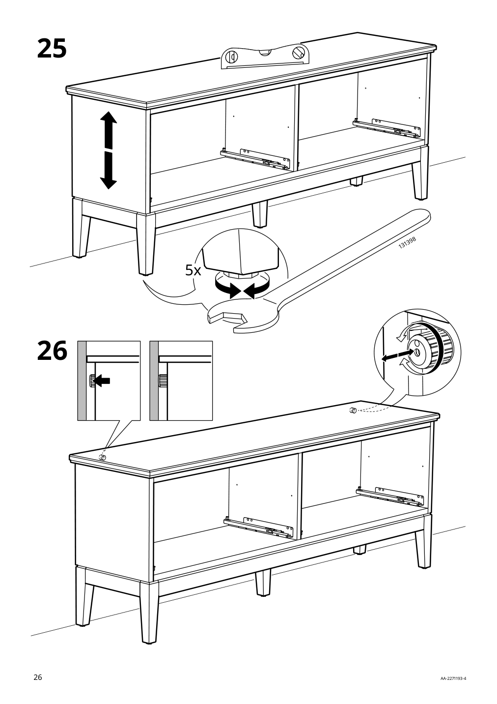 Assembly instructions for IKEA Idanaes tv unit white | Page 26 - IKEA IDANÄS TV storage combination 995.727.31