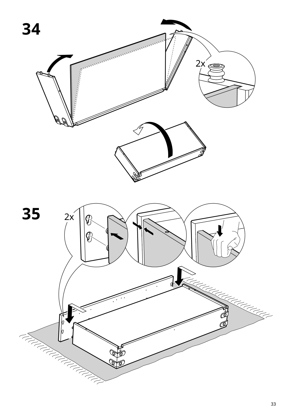 Assembly instructions for IKEA Idanaes tv unit white | Page 33 - IKEA IDANÄS TV storage combination 995.727.31