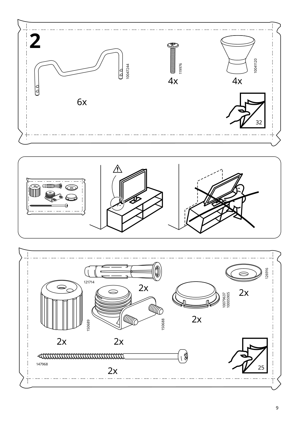 Assembly instructions for IKEA Idanaes tv unit white | Page 9 - IKEA IDANÄS TV storage combination 995.727.31