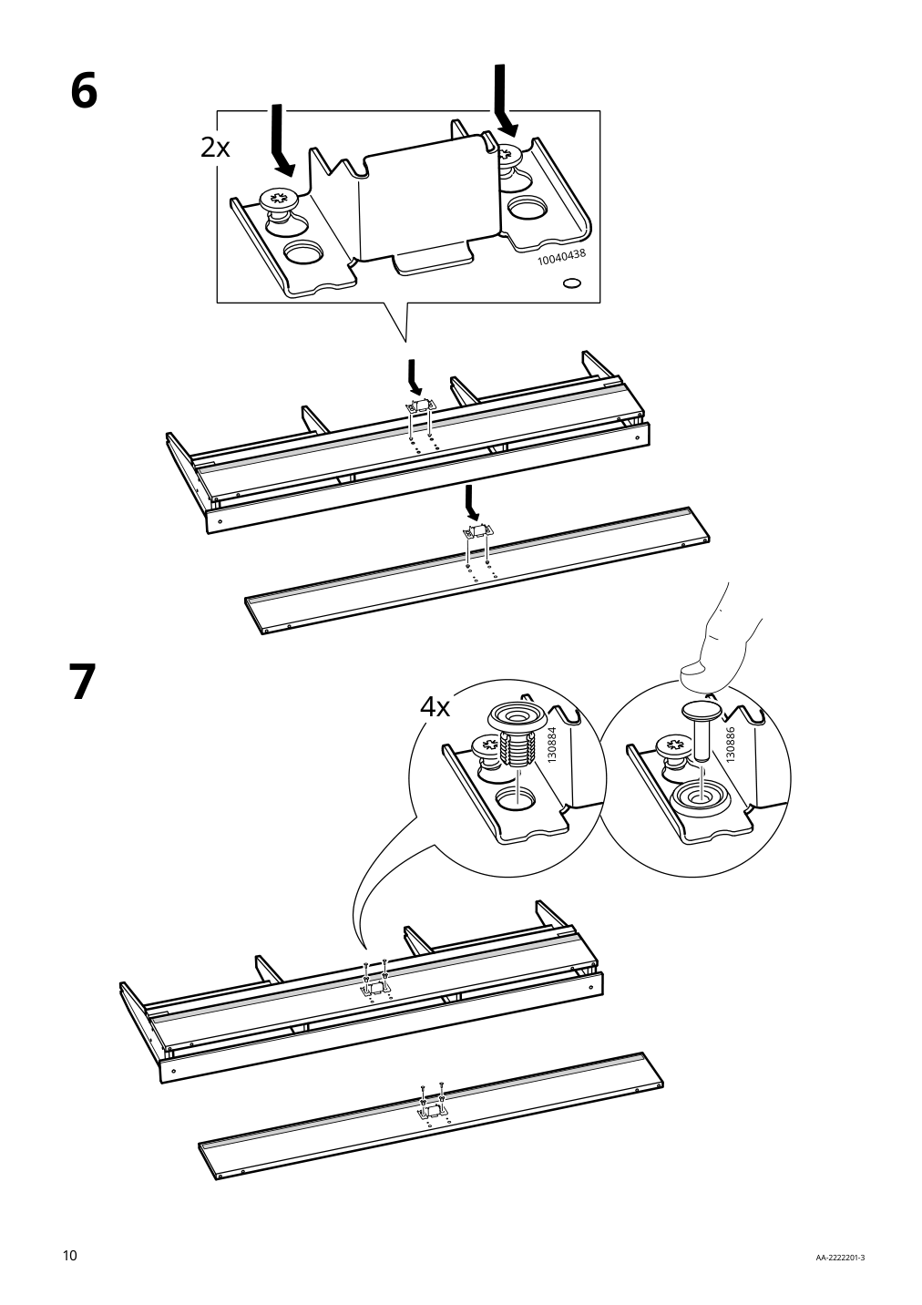 Assembly instructions for IKEA Idanaes upholstered bed frame gunnared pale pink | Page 10 - IKEA IDANÄS upholstered bed frame 604.589.44