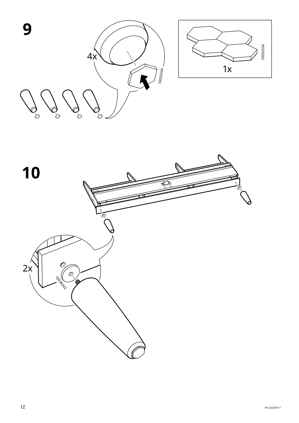 Assembly instructions for IKEA Idanaes upholstered bed frame gunnared pale pink | Page 12 - IKEA IDANÄS upholstered bed frame 604.589.44