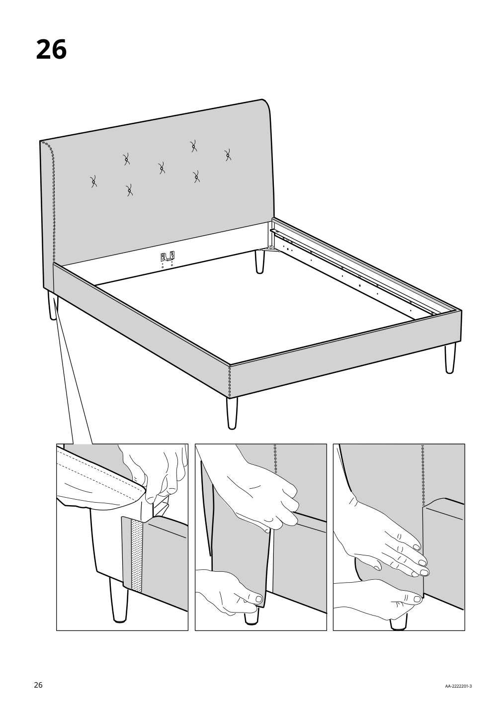 Assembly instructions for IKEA Idanaes upholstered bed frame gunnared pale pink | Page 26 - IKEA IDANÄS upholstered bed frame 604.589.44