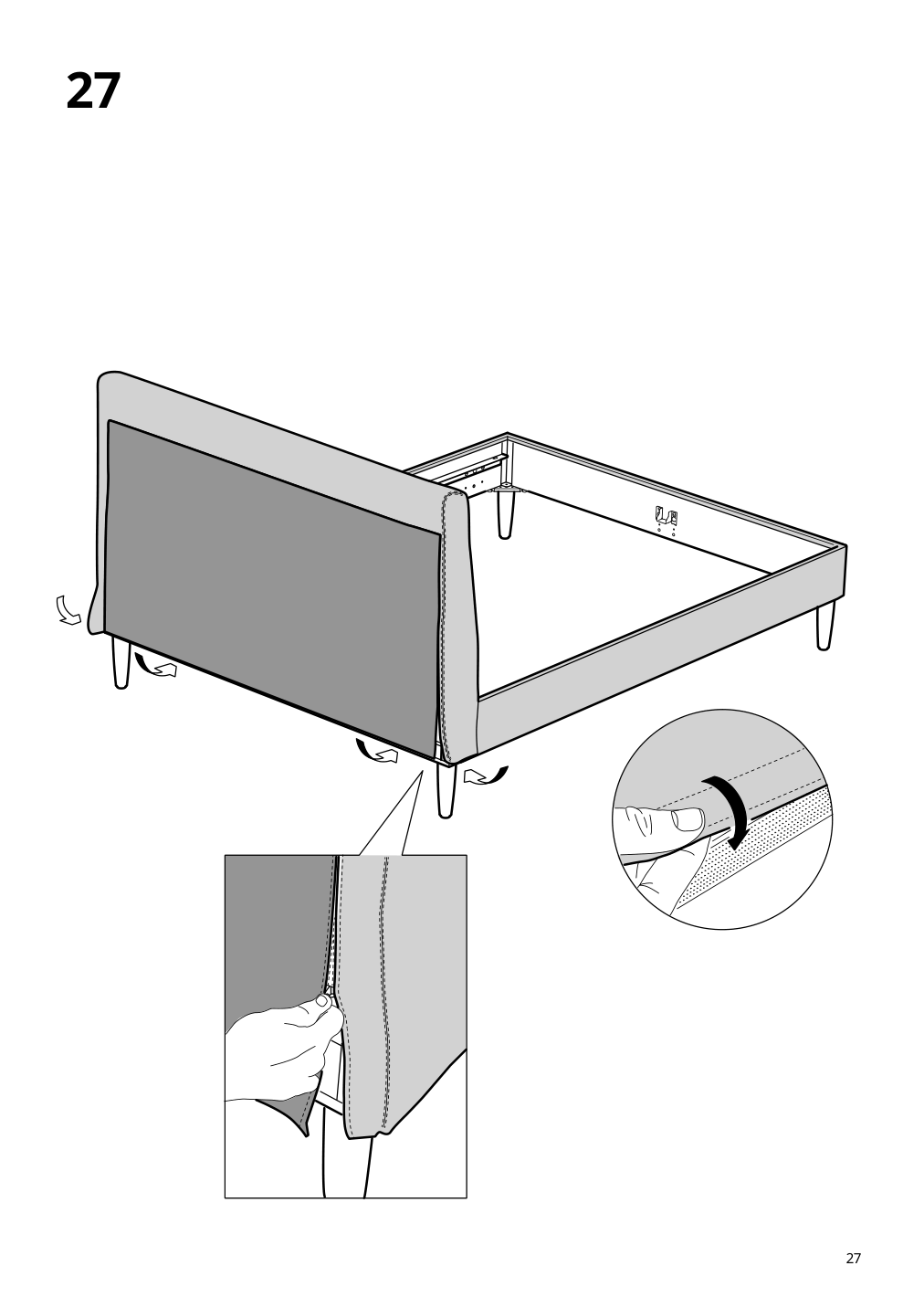 Assembly instructions for IKEA Idanaes upholstered bed frame gunnared dark gray | Page 27 - IKEA IDANÄS upholstered bed frame 904.589.47