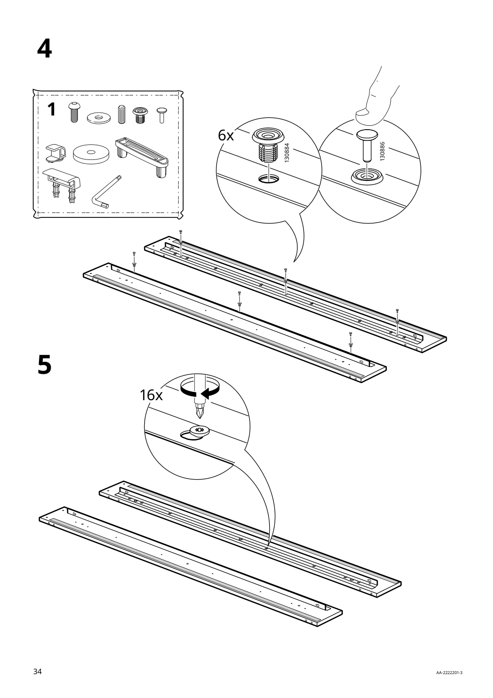 Assembly instructions for IKEA Idanaes upholstered bed frame gunnared dark gray | Page 34 - IKEA IDANÄS upholstered bed frame 204.589.41