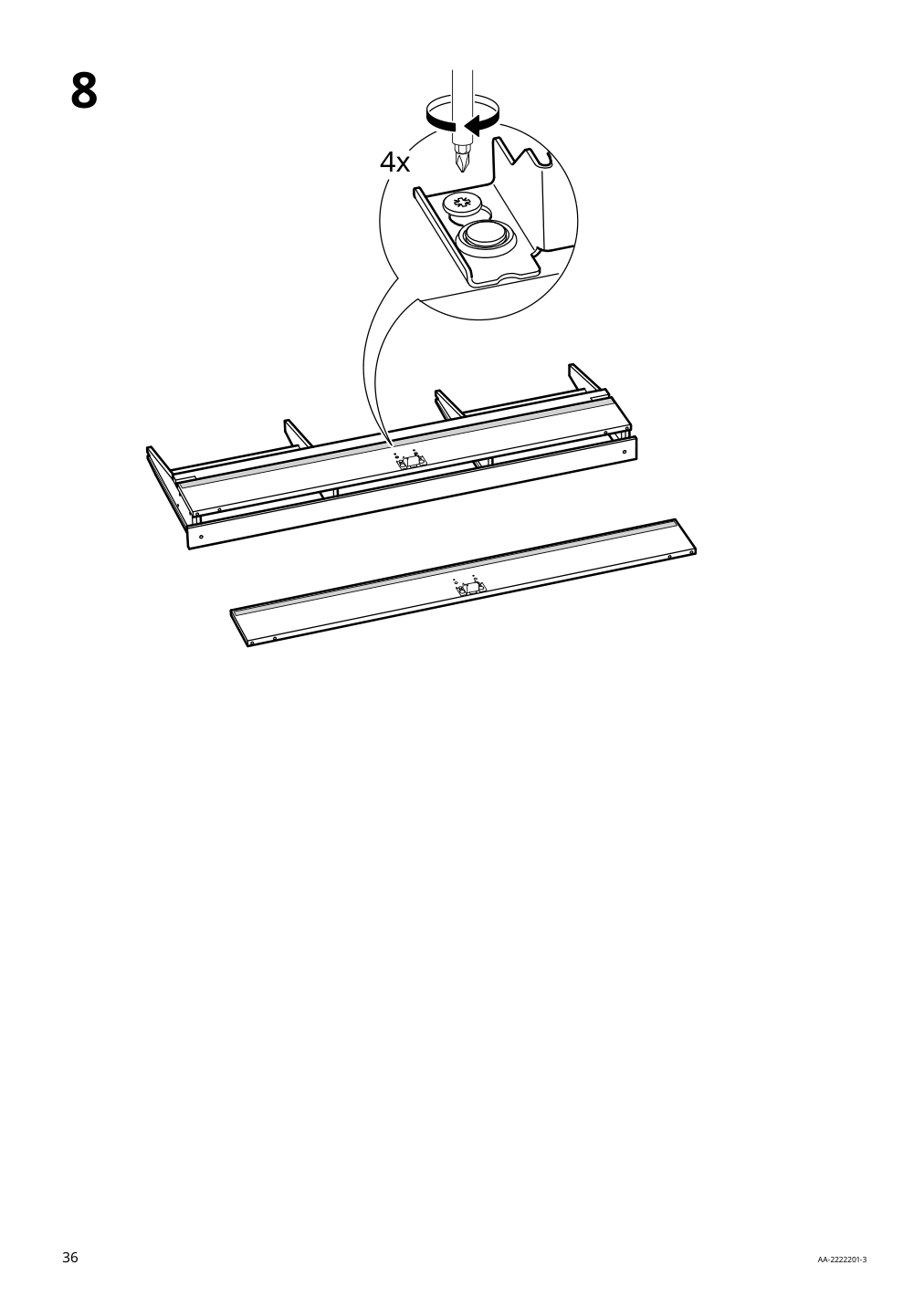 Assembly instructions for IKEA Idanaes upholstered bed frame gunnared dark gray | Page 36 - IKEA IDANÄS upholstered bed frame 204.589.41