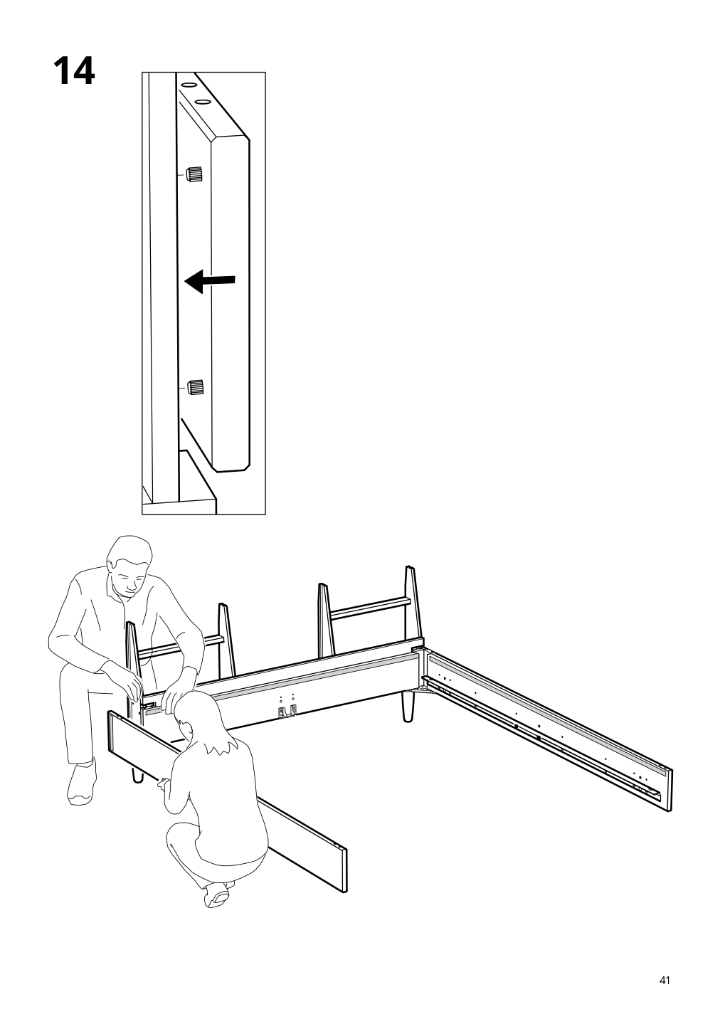 Assembly instructions for IKEA Idanaes upholstered bed frame gunnared pale pink | Page 41 - IKEA IDANÄS upholstered bed frame 604.589.44