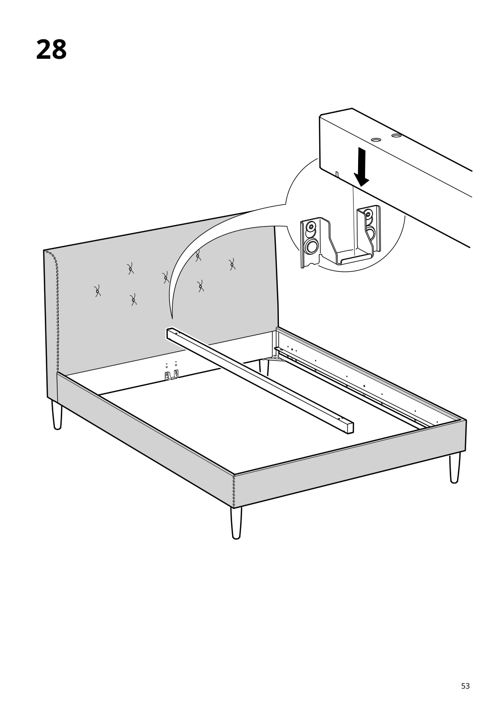 Assembly instructions for IKEA Idanaes upholstered bed frame gunnared pale pink | Page 53 - IKEA IDANÄS upholstered bed frame 604.589.44