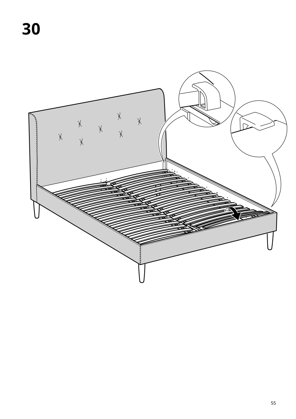 Assembly instructions for IKEA Idanaes upholstered bed frame gunnared pale pink | Page 55 - IKEA IDANÄS upholstered bed frame 604.589.44