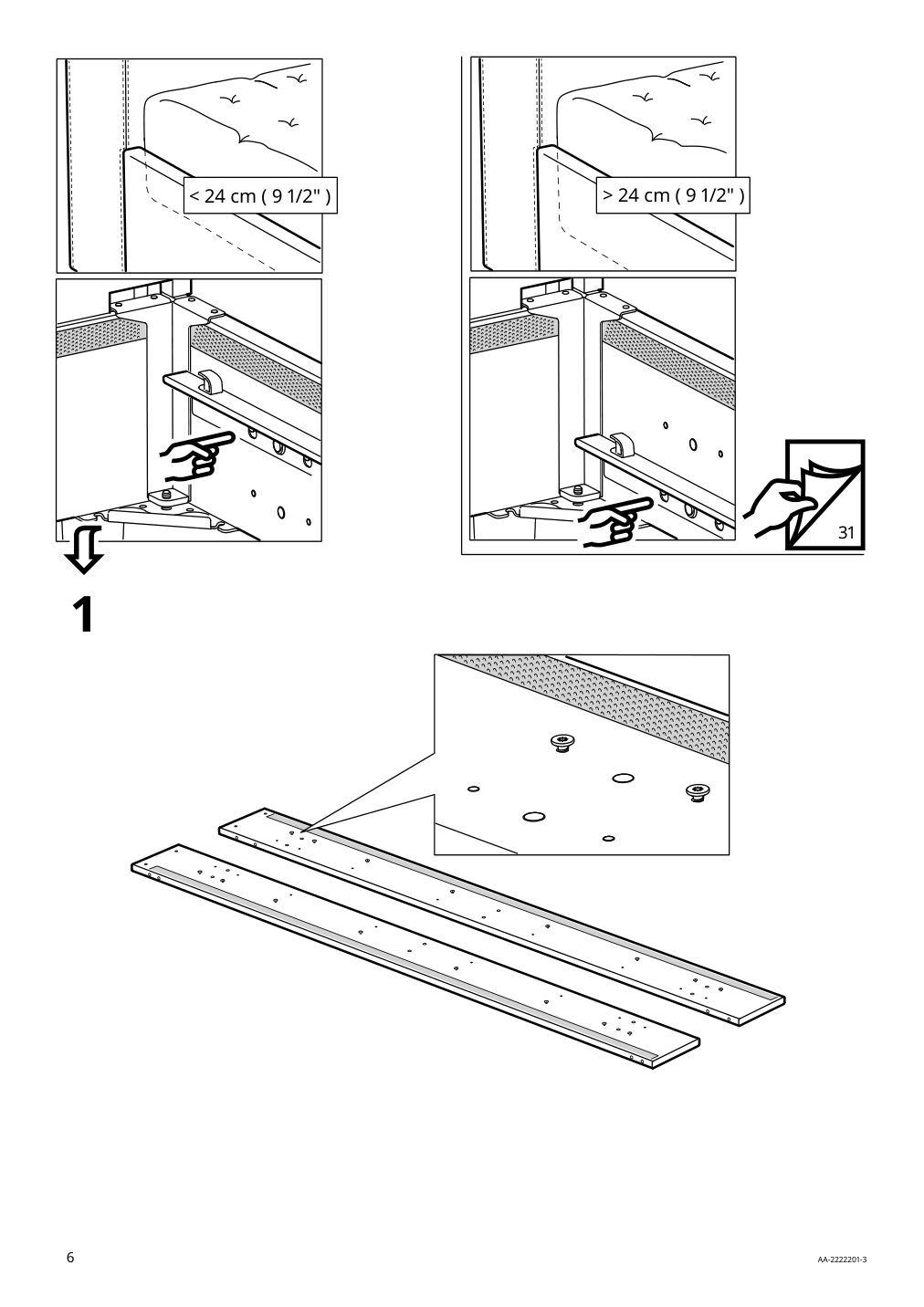 Assembly instructions for IKEA Idanaes upholstered bed frame gunnared dark gray | Page 6 - IKEA IDANÄS upholstered bed frame 904.589.47