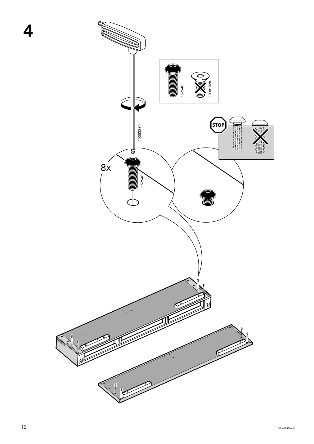 Assembly instructions for IKEA Idanaes upholstered storage bed gunnared dark gray | Page 10 - IKEA IDANÄS upholstered storage bed 704.471.82