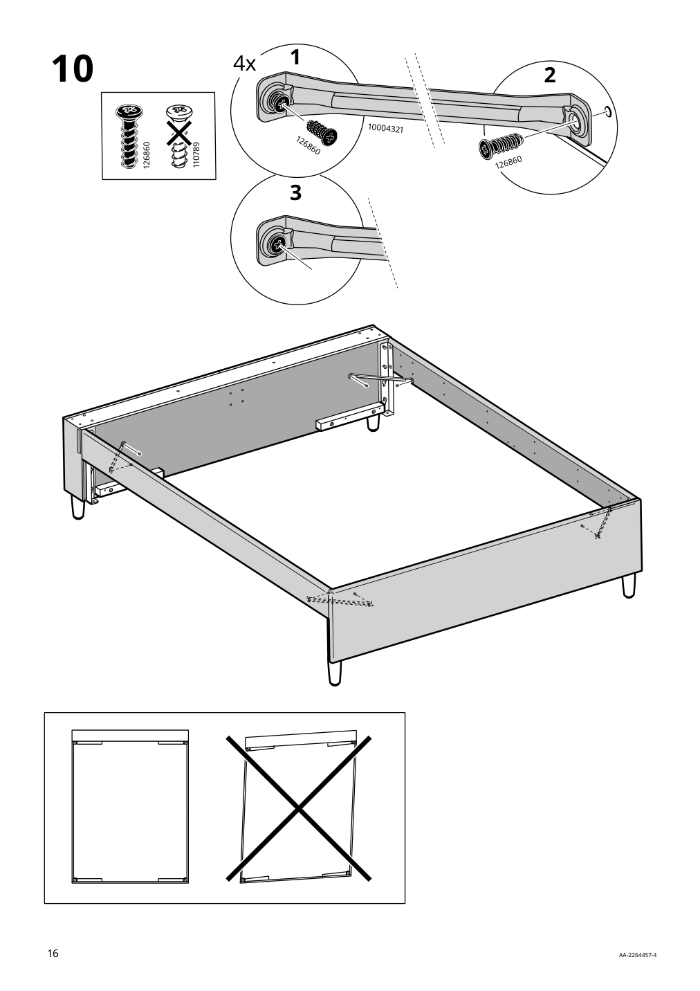 Assembly instructions for IKEA Idanaes upholstered storage bed gunnared dark gray | Page 16 - IKEA IDANÄS upholstered storage bed 704.471.82