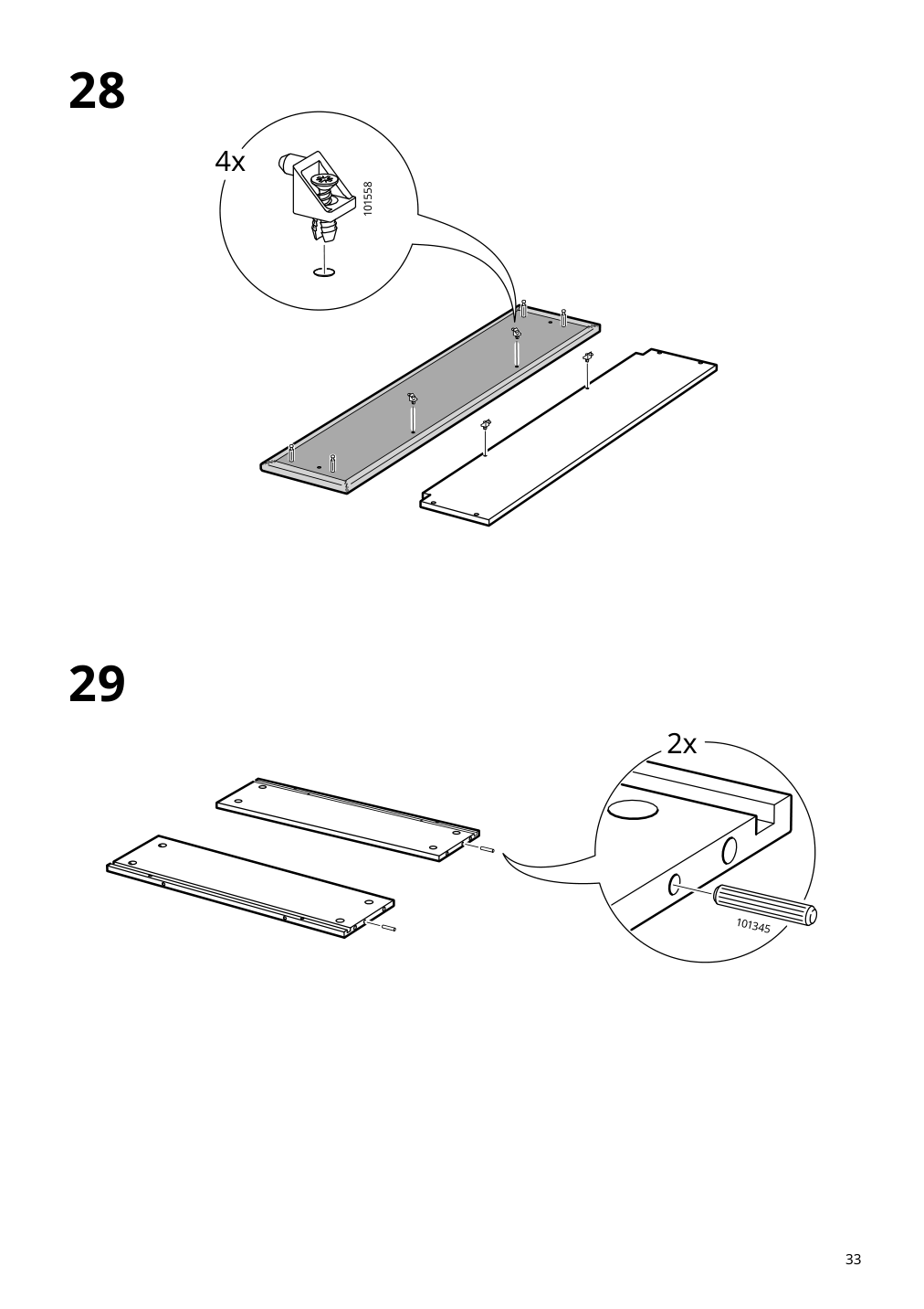 Assembly instructions for IKEA Idanaes upholstered storage bed gunnared dark gray | Page 33 - IKEA IDANÄS upholstered storage bed 704.471.82