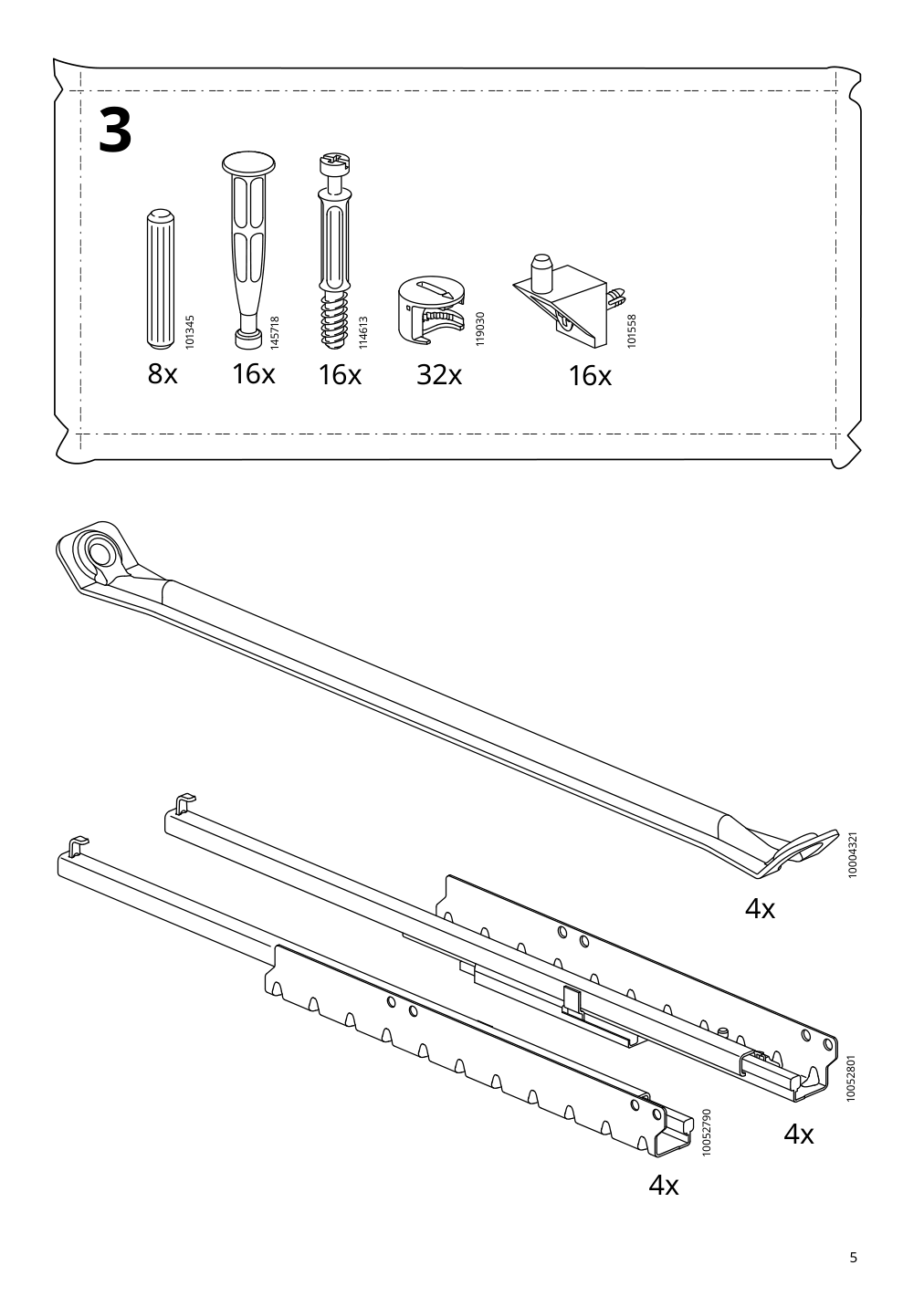 Assembly instructions for IKEA Idanaes upholstered storage bed gunnared dark gray | Page 5 - IKEA IDANÄS upholstered storage bed 704.471.82