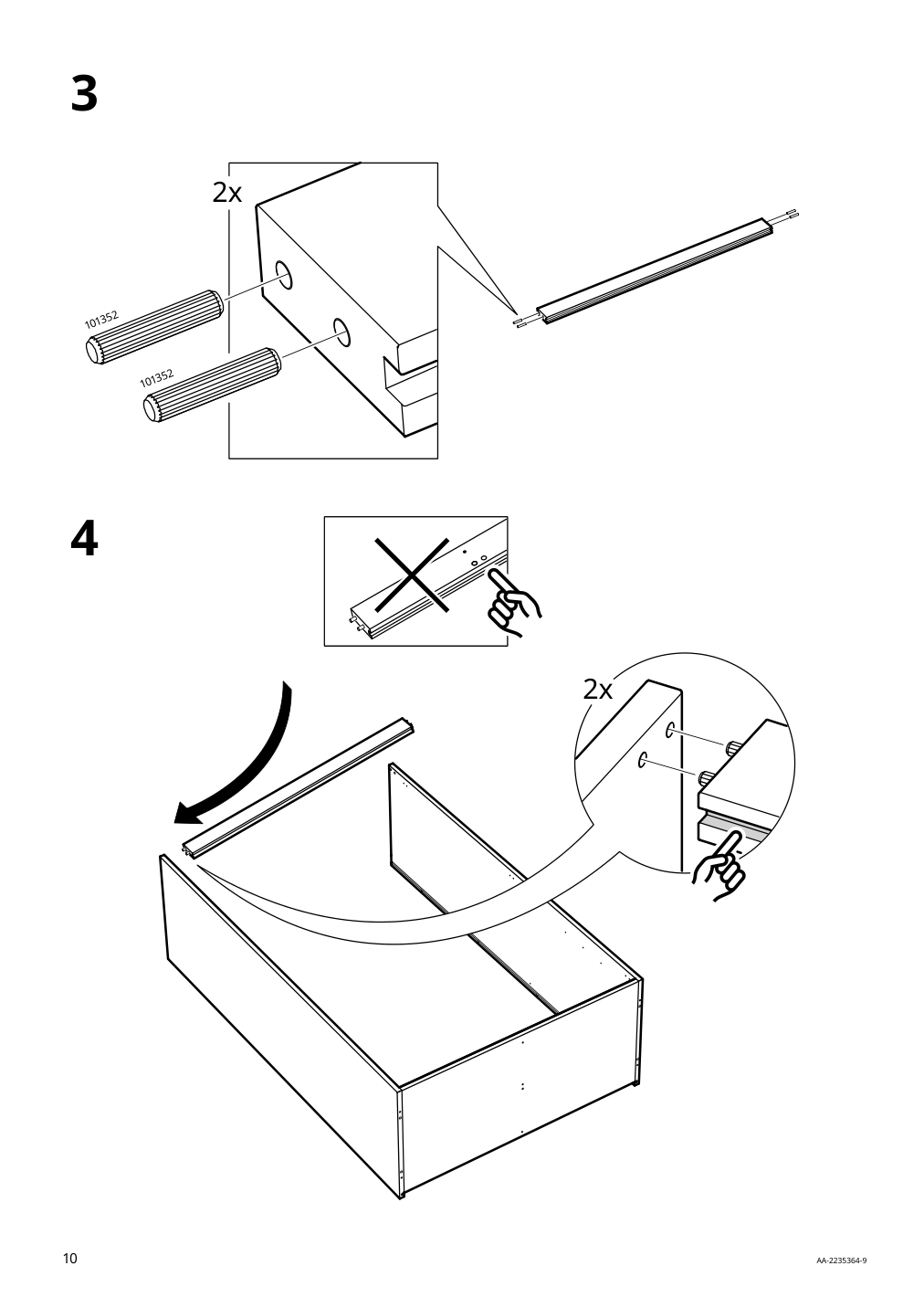 Assembly instructions for IKEA Idanaes wardrobe dark brown stained | Page 10 - IKEA IDANÄS wardrobe 504.588.31