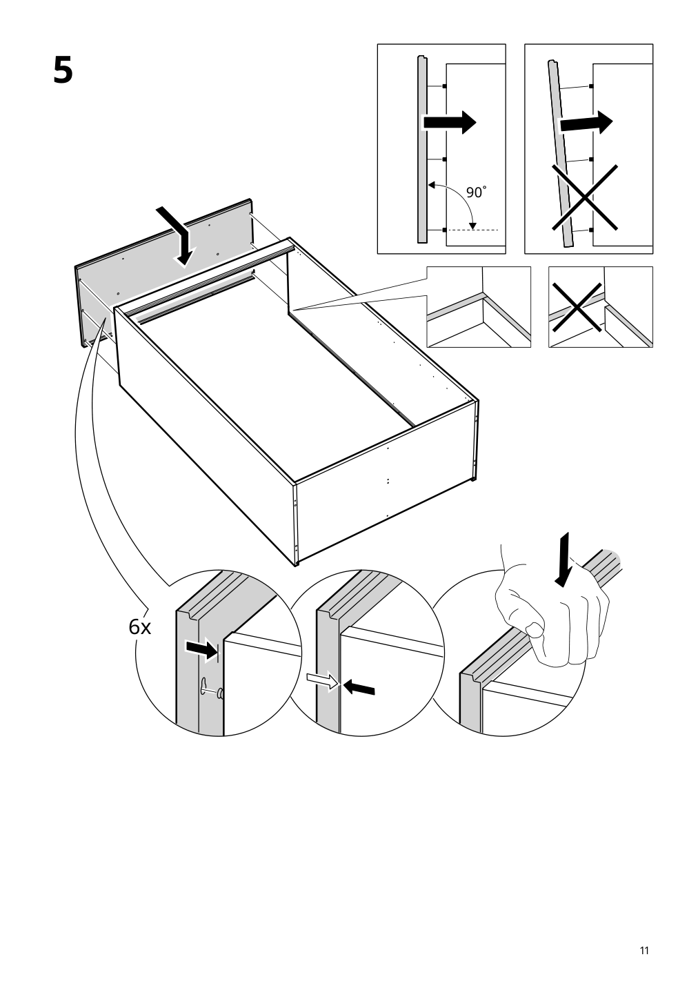 Assembly instructions for IKEA Idanaes wardrobe dark brown stained | Page 11 - IKEA IDANÄS wardrobe 504.588.31