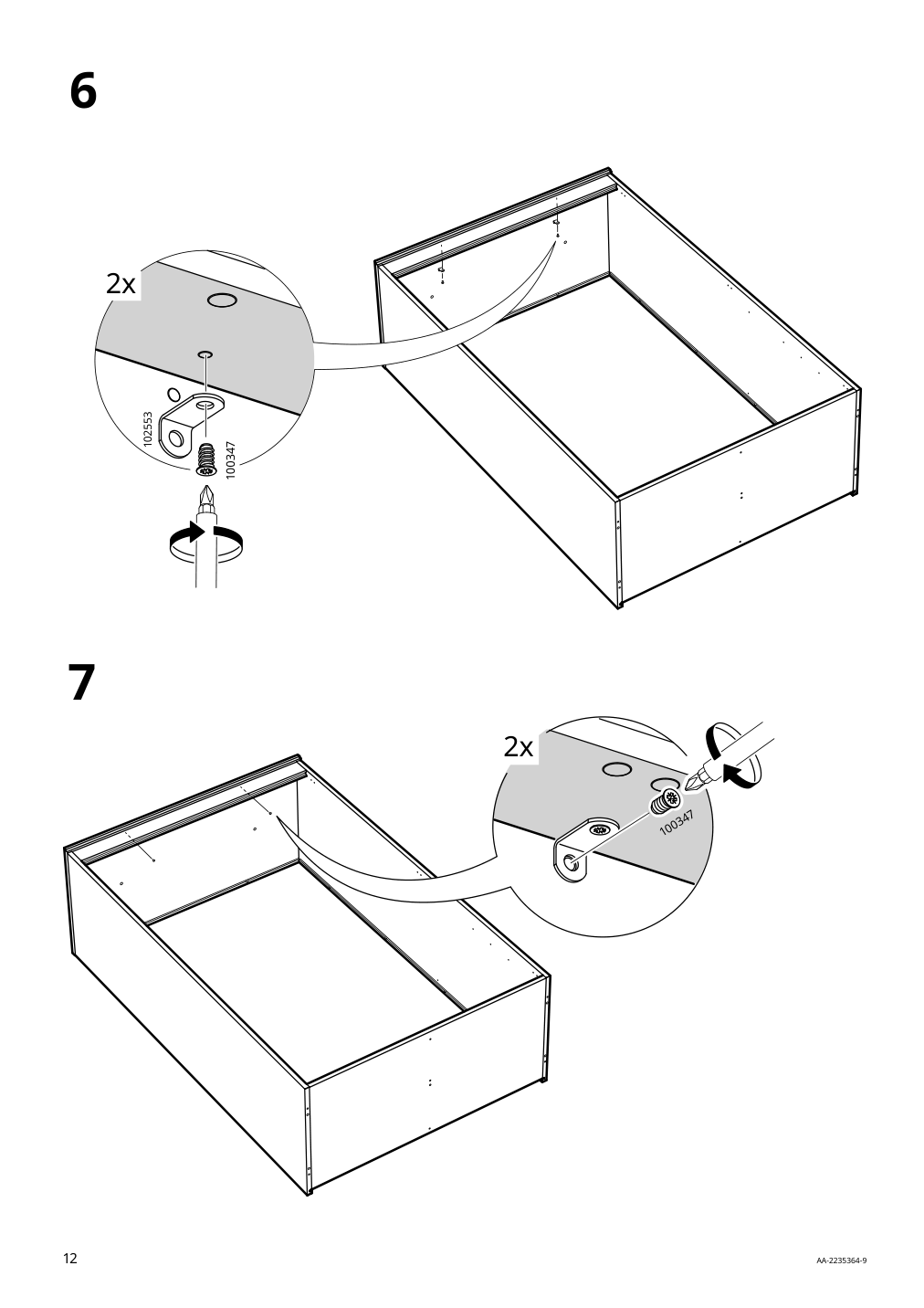 Assembly instructions for IKEA Idanaes wardrobe dark brown stained | Page 12 - IKEA IDANÄS wardrobe 504.588.31