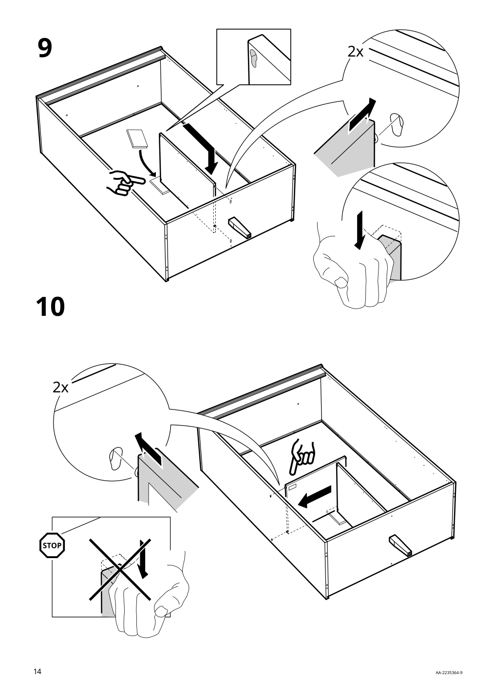 Assembly instructions for IKEA Idanaes wardrobe dark brown stained | Page 14 - IKEA IDANÄS wardrobe 504.588.31