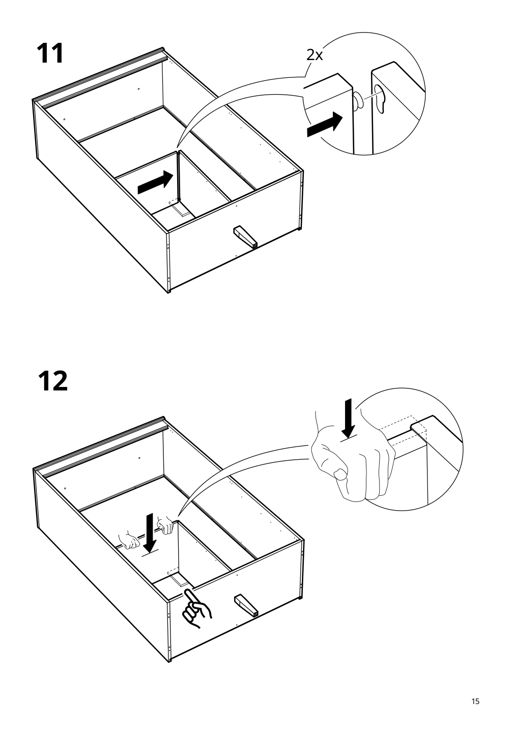 Assembly instructions for IKEA Idanaes wardrobe dark brown stained | Page 15 - IKEA IDANÄS wardrobe 504.588.31