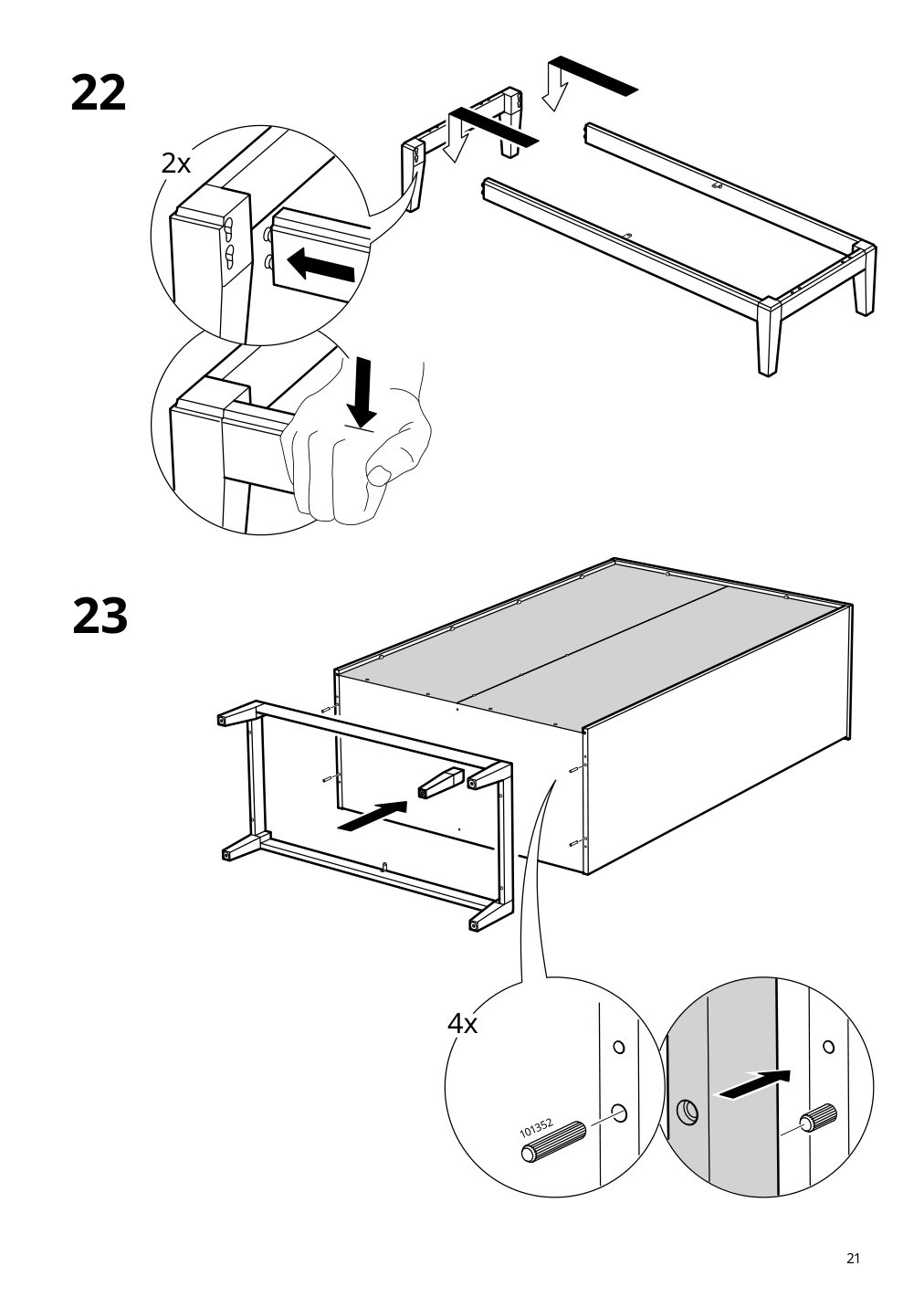 Assembly instructions for IKEA Idanaes wardrobe dark brown stained | Page 21 - IKEA IDANÄS wardrobe 504.588.31