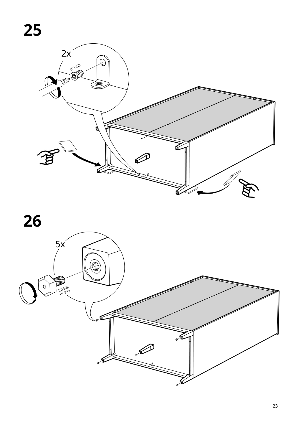 Assembly instructions for IKEA Idanaes wardrobe dark brown stained | Page 23 - IKEA IDANÄS wardrobe 504.588.31